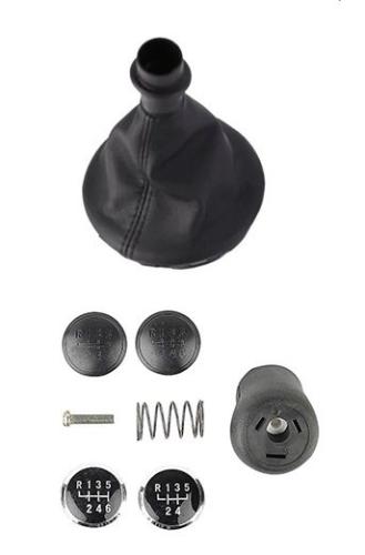 VİTES TOPUZU+KÖRÜK CHROM SİYAH 5+6 İLERİ - PLASTECH P12196 - PLASTECH 